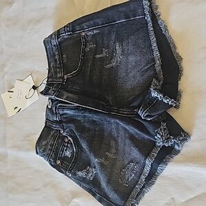 Zara Black Denim Shorts